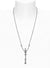 Skeleton Long Necklace - Silver/Black - 6301012Y-02P107
