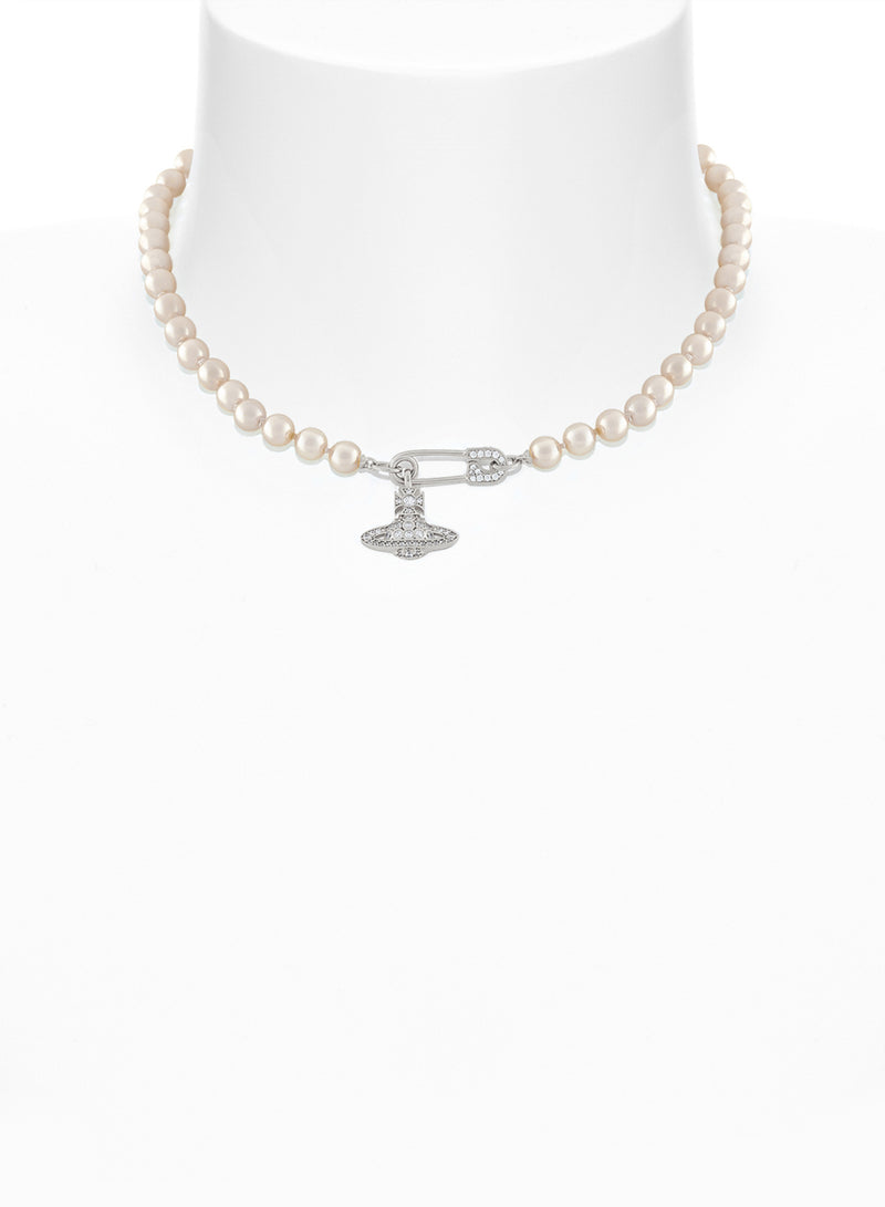 Lucrece Pearl Necklace - Silver - 63010072-02P147-IM