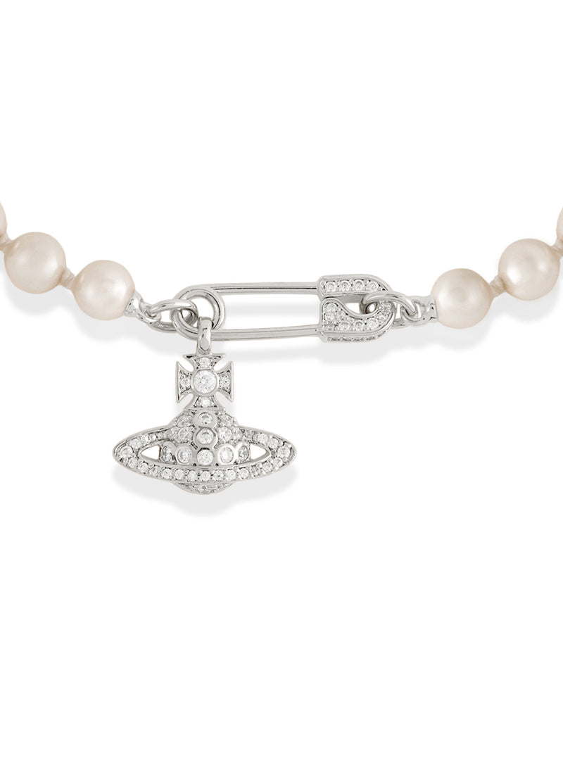 Lucrece Pearl Necklace - Silver - 63010072-02P147-IM