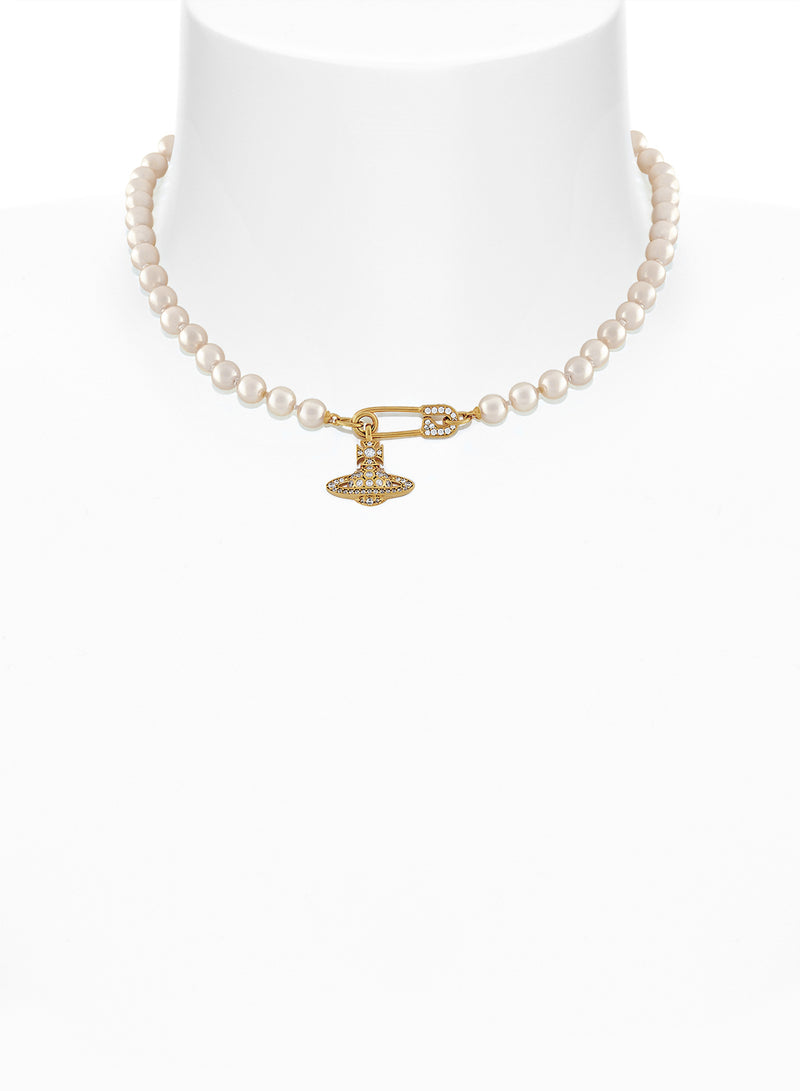 Lucrece Pearl Necklace - Yellow Gold - 63010072-02R233-IM