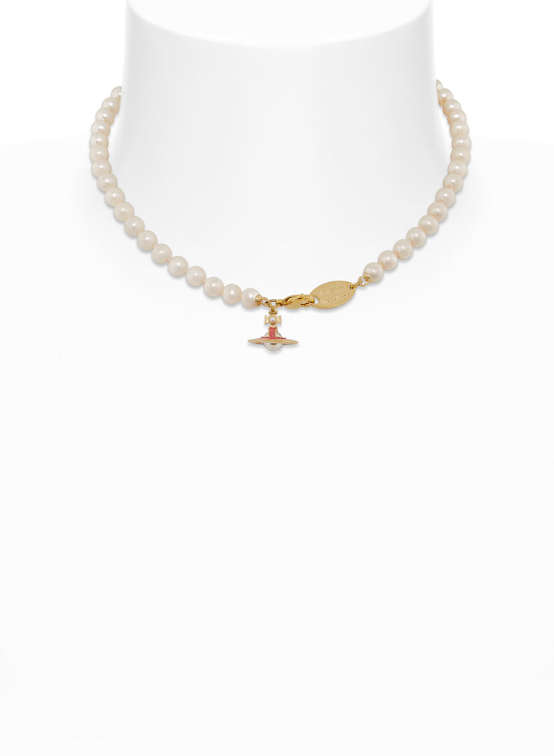 Simonetta Pearl Necklace - Gold/Pink - 63010085-02R730-CN