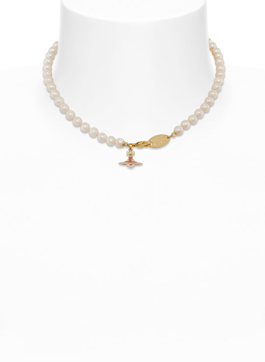 Simonetta Pearl Necklace - Gold/Pink - 63010085-02R730-CN