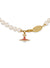 Simonetta Pearl Necklace - Gold/Pink - 63010085-02R730-CN