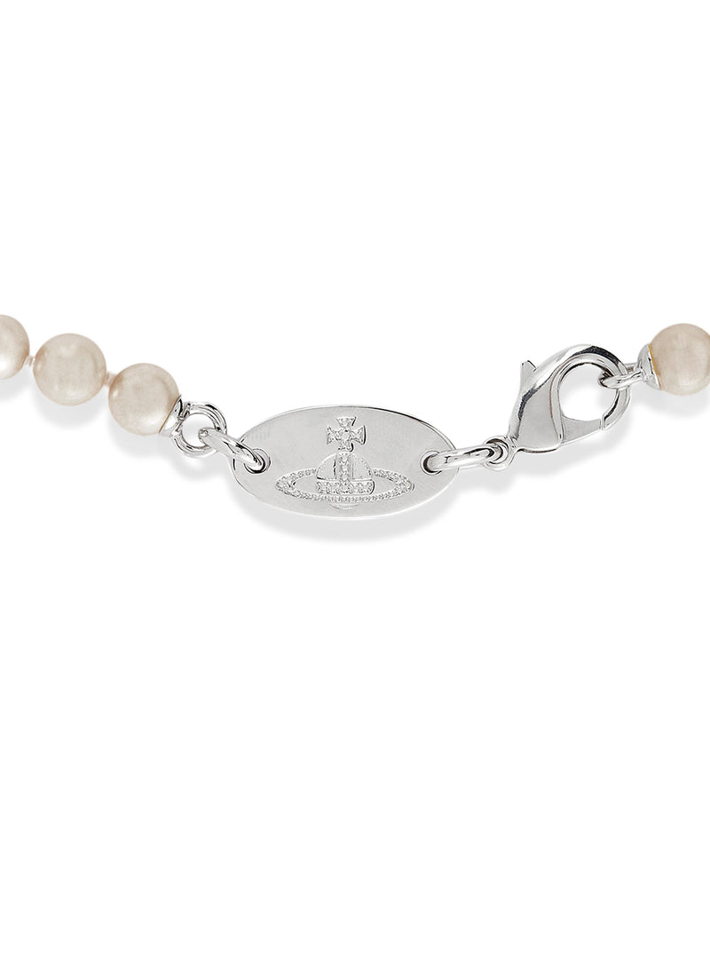 Man. Stuart Necklace - Silver/White - 63010087-02P155-IM