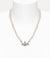 Man. Mini Bas Relief Pearl Necklace - Silver - 63010100-02P104-CN