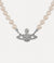 Man. Mini Bas Relief Pearl Necklace - Silver - 63010100-02P104-CN