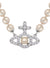 Olympia Pearl Necklace - Silver - 6301011P-02P373-SM