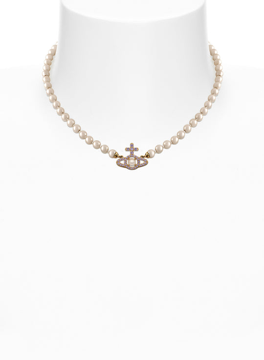 Olympia Pearl Necklace - Gold/Pink - 6301011P-02R667_SM
