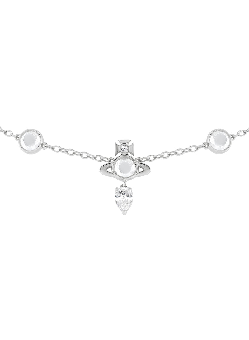 Phaedra Necklace - Silver/White - 6301012A-01P102-SM