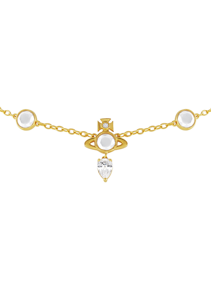Phaedra Necklace - Gold/White - 6301012A-01R102-SM