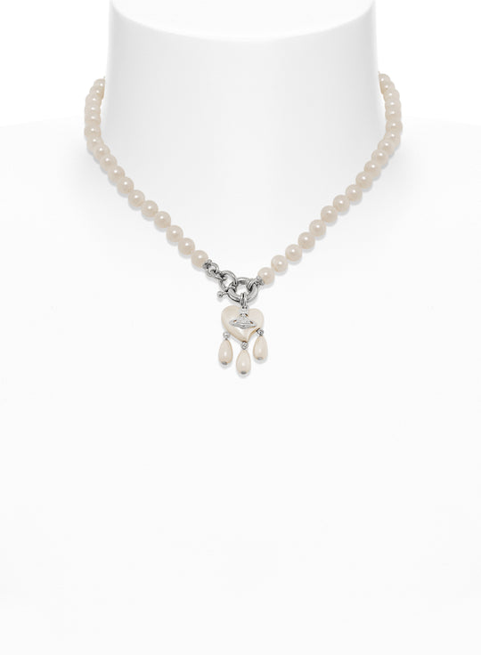 Sheryl Pearl Necklace - Silver - 6301012B-02P103-IM