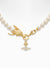 Dragon Necklace - Gold/White - 6301012O-02R125-CN