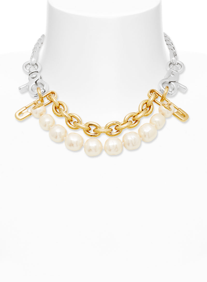 Claude Large Necklace - Silver - 63010138-02P531