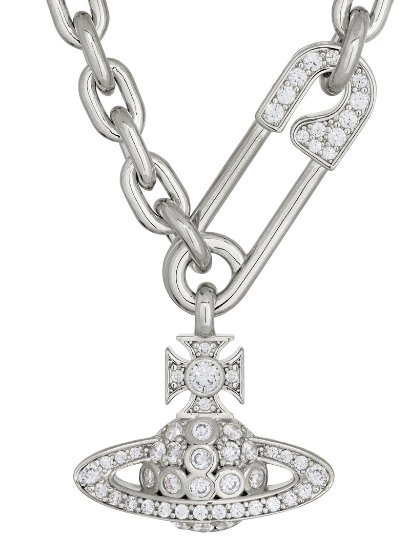 Lucrece Large Necklace - Silver - 63010152-02P102-W2