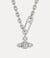 Lucrece Large Necklace - Silver - 63010152-02P102-W2