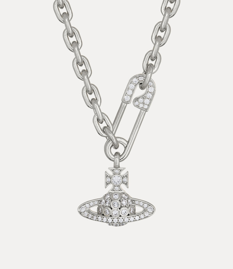 Lucrece Large Necklace - Silver - 63010152-02P102-W2