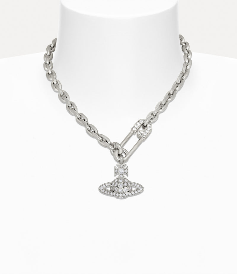 Lucrece Large Necklace - Silver - 63010152-02P102-W2