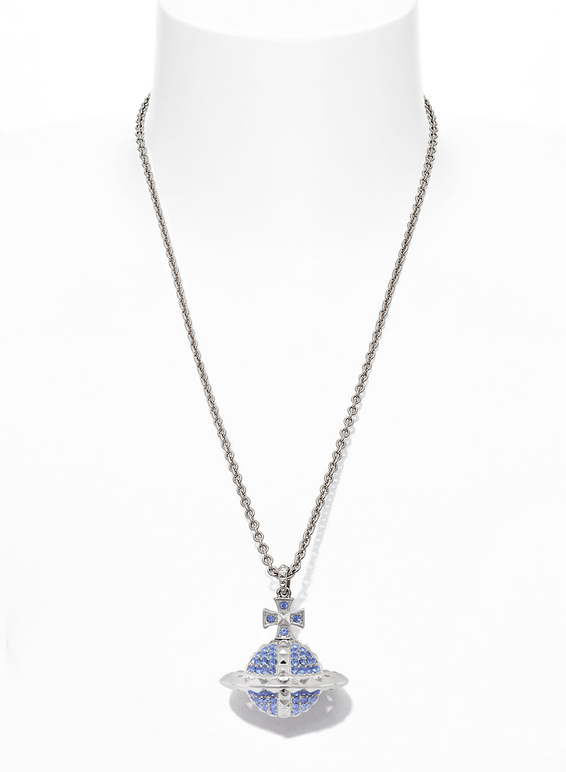Mayfair Large Orb Pendant - Silver/Sapphire - 63020050-02W388-MY