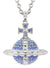 Mayfair Large Orb Pendant - Silver/Sapphire - 63020050-02W388-MY