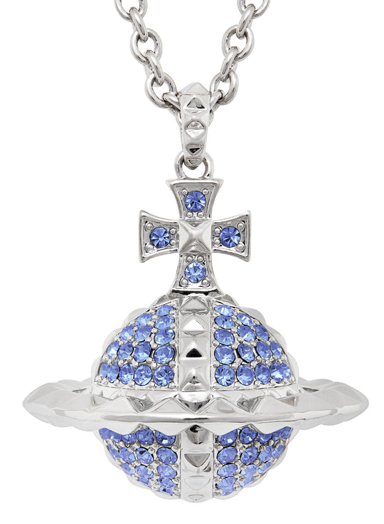 Mayfair Large Orb Pendant - Silver/Sapphire - 63020050-02W388-MY
