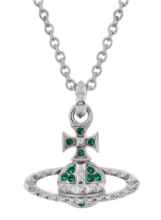 Mayfair Bas Relief Pendant - Silver/Emerald - 63020052-02W126-MY