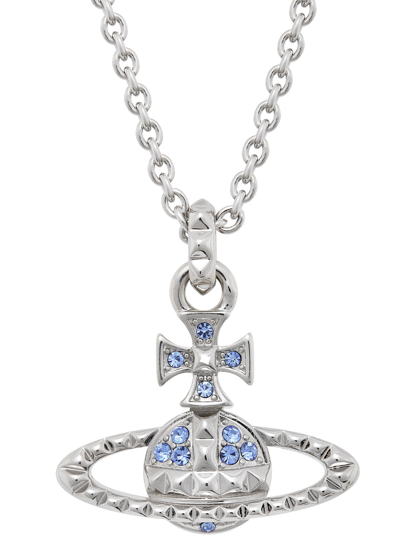 Mayfair Bas Relief Pendant - Silver/Sapphire - 63020052-02W388-MY