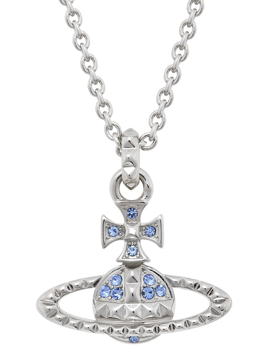 Mayfair Bas Relief Pendant - Silver/Sapphire - 63020052-02W388-MY