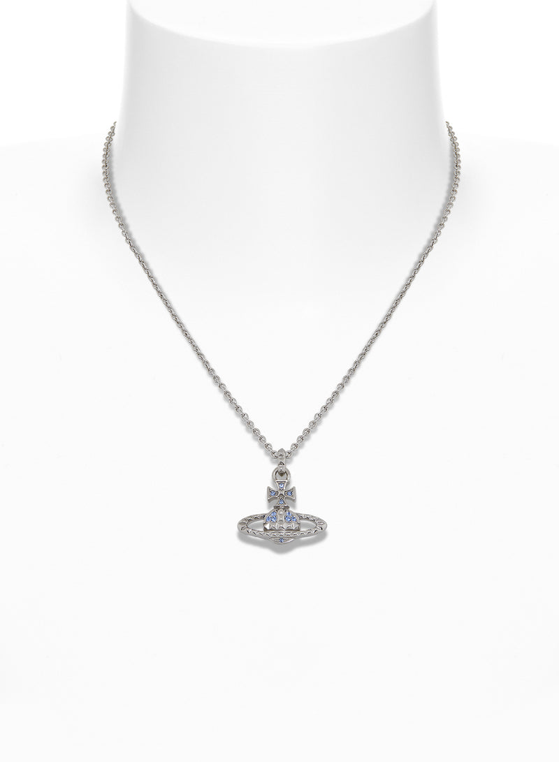 Mayfair Bas Relief Pendant - Silver/Sapphire - 63020052-02W388-MY