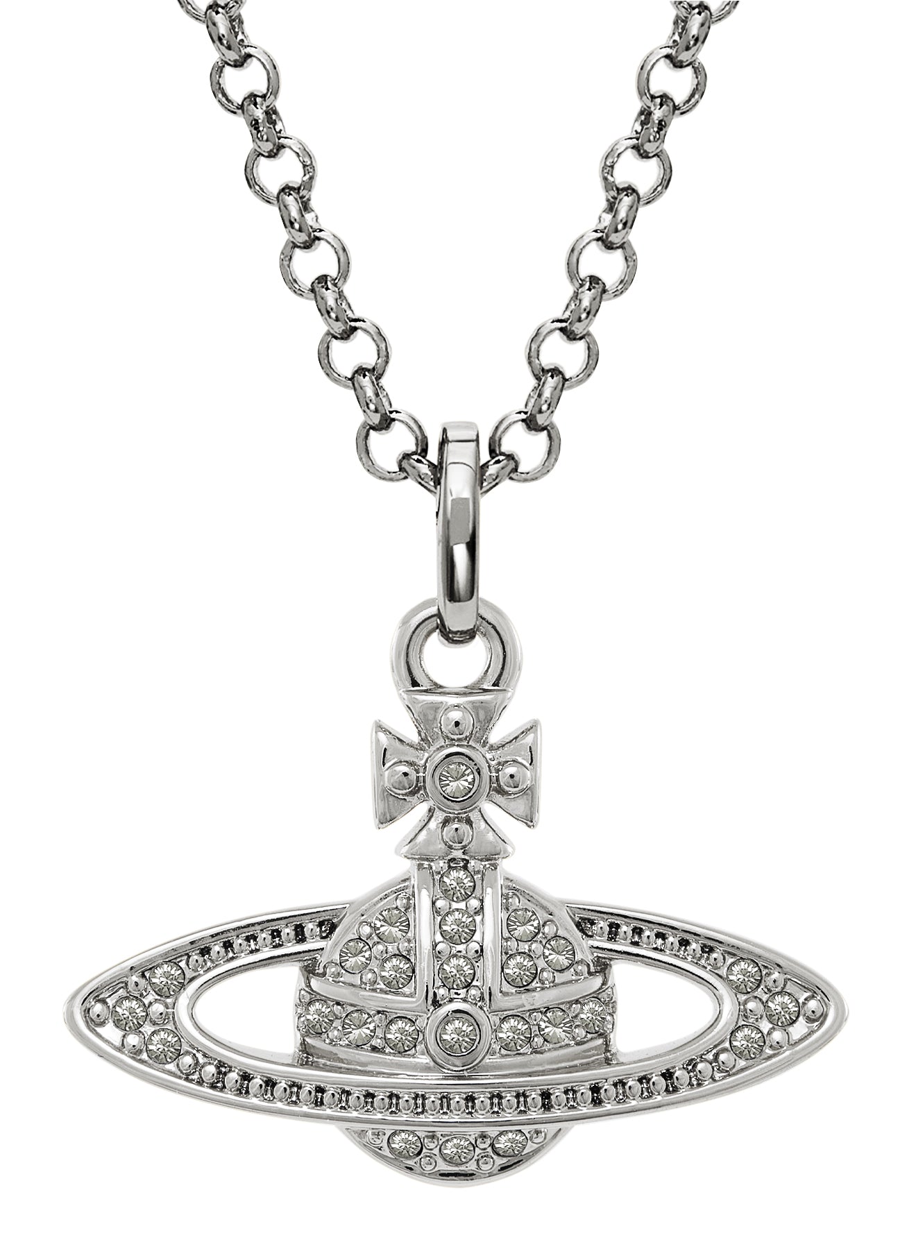 ネックレス・ペンダント VIVIENNE WESTWOOD Bas Relief Necklace 63020086 02P116 CN Mini Bas Relief Pendant - Silver - 63020086-02P116-CN