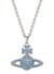 Grace Bas Relief Pendant - Silver/Blue - 63020092-02P441