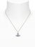 Grace Bas Relief Pendant - Silver/Blue - 63020092-02P441