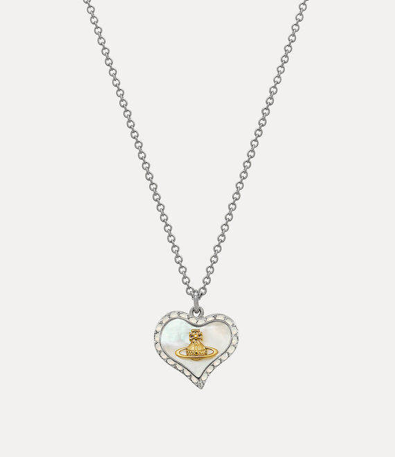 Petra Pendant - Silver/Gold/White - 63020103-02P556