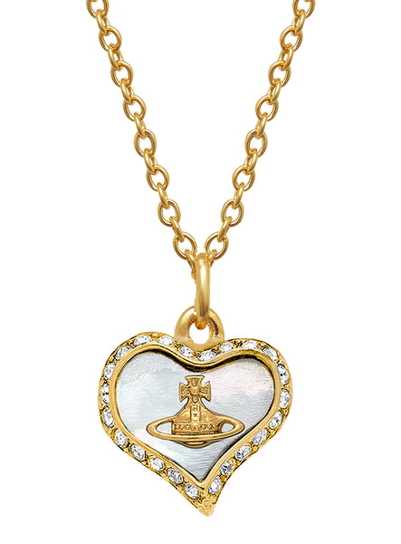 Vivienne Westwood｜FASHION PROPS (PETRA PENDANT (6302010 Vivienne Westwood Petra Necklace Pink Gold Shell Heart w