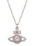 Valentina Orb Pendant - Silver/Pink - 63020118-02P271