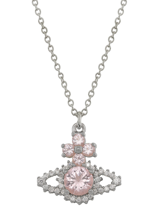 Valentina Orb Pendant - Silver/Pink - 63020118-02P271