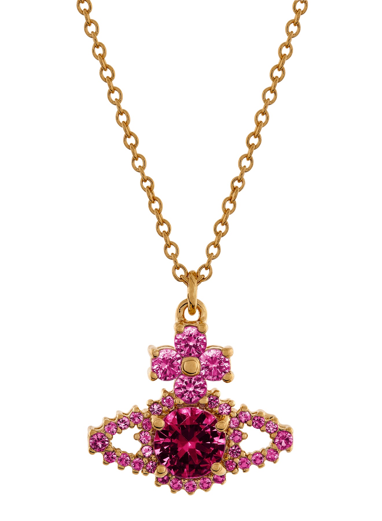 Valentina Orb Pendant - Gold/Fuchsia - 63020118-02R705-SM