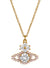 Valentina Orb Pendant - Gold/White/Mauve - 63020118-02R829