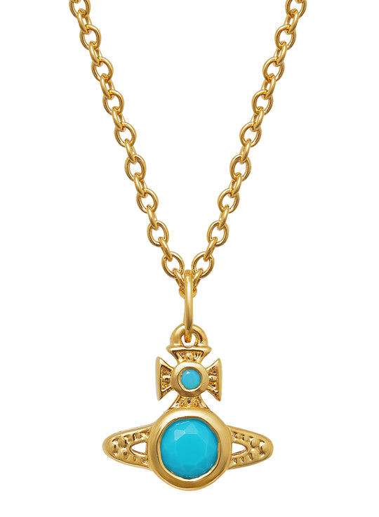 London Orb Pendant - Gold/Turquoise - 63020278-02R702-SM