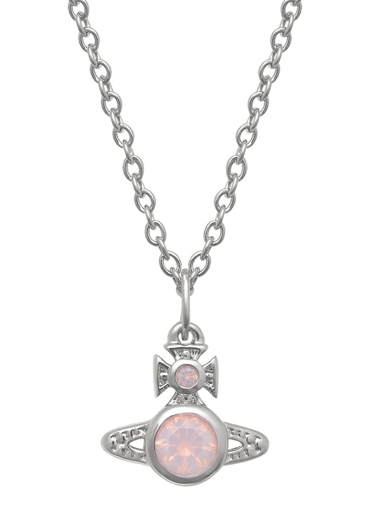 London Orb Pendant - Silver/Milky Peach - 63020278-02P549