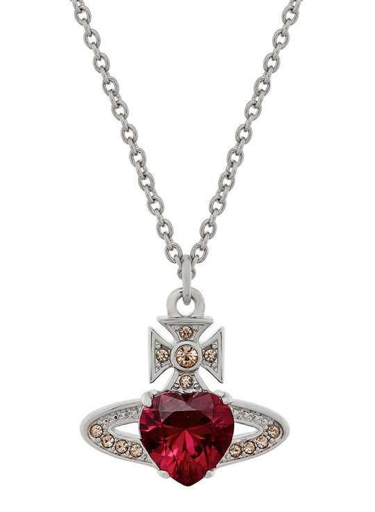 Ariella Pendant - Silver/Ruby Red/Peach - 6302038Y-02P274-CN