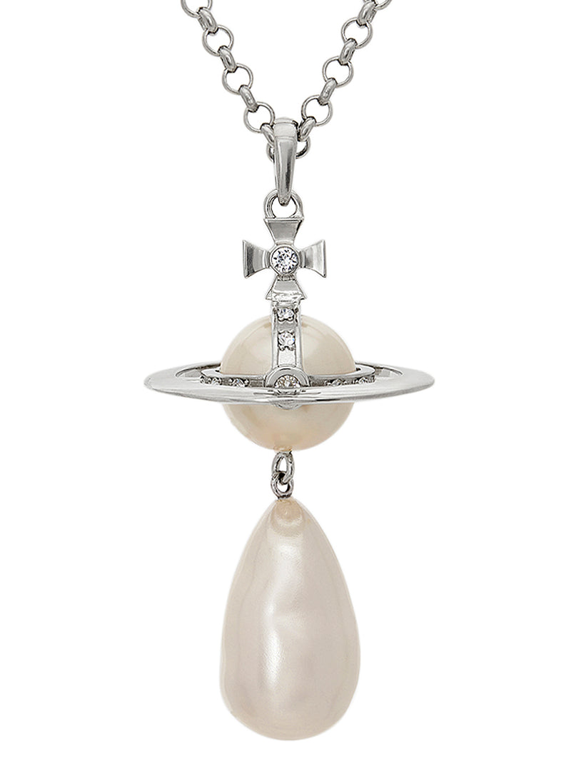 Giant Pearl Drop Pendant - Silver - 630203B6-02P103-IM