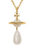 Giant Pearl Drop Pendant - Gold - 630203B6-02R107-IM