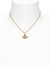 Carmela Bas Relief Pendant - Gold/White - 630203BH-02R102-SM