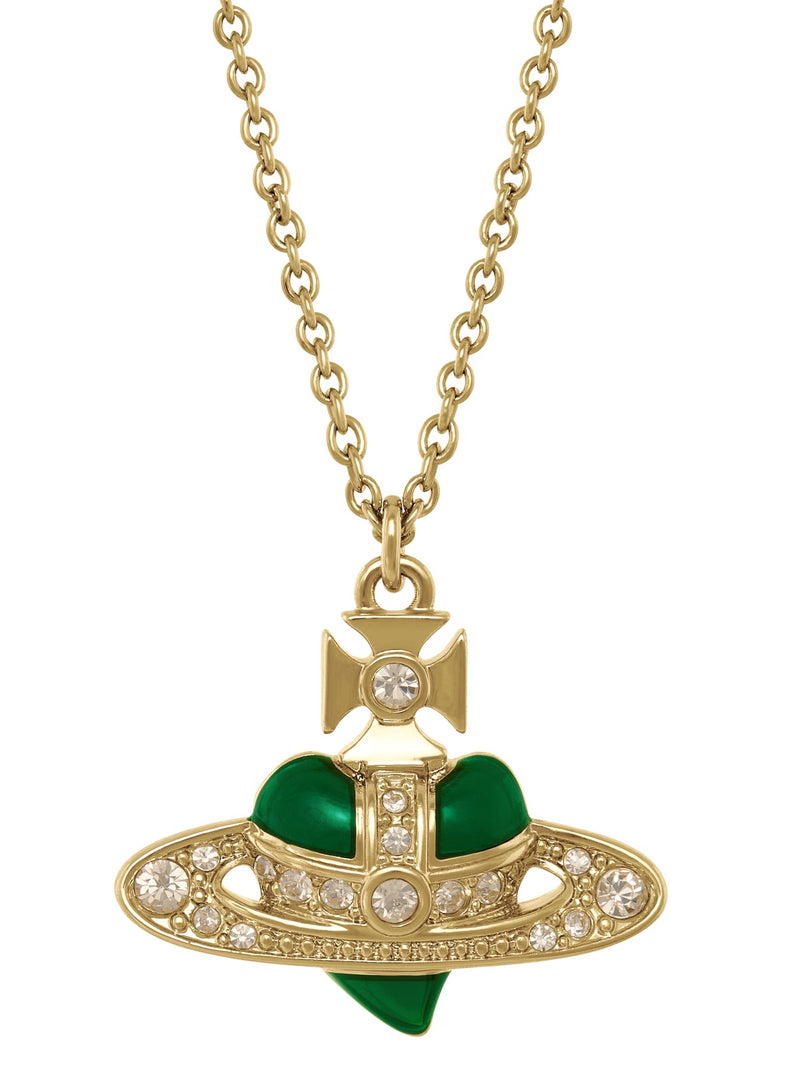 New Diamante Heart Pendant - Gold
