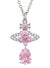 Ismene Drop Pendant - Silver/Pink - 630203D5-02P271-SM