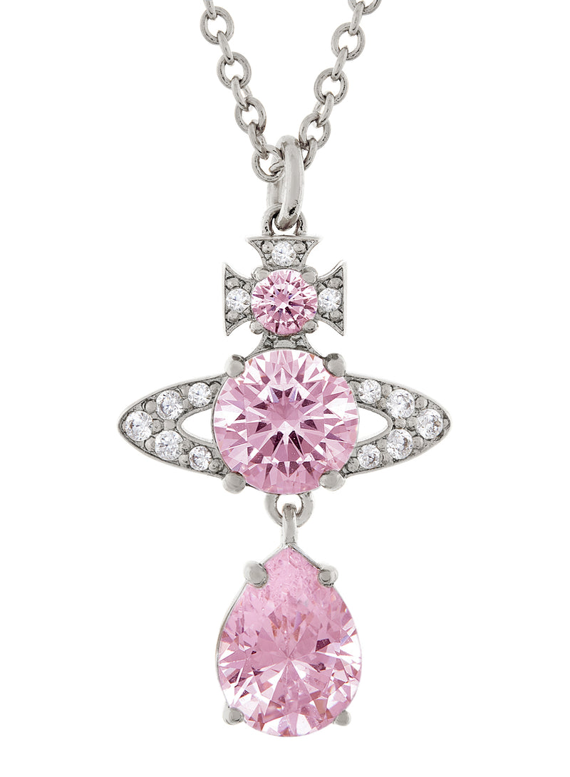 Ismene Drop Pendant - Silver/Pink - 630203D5-02P271-SM