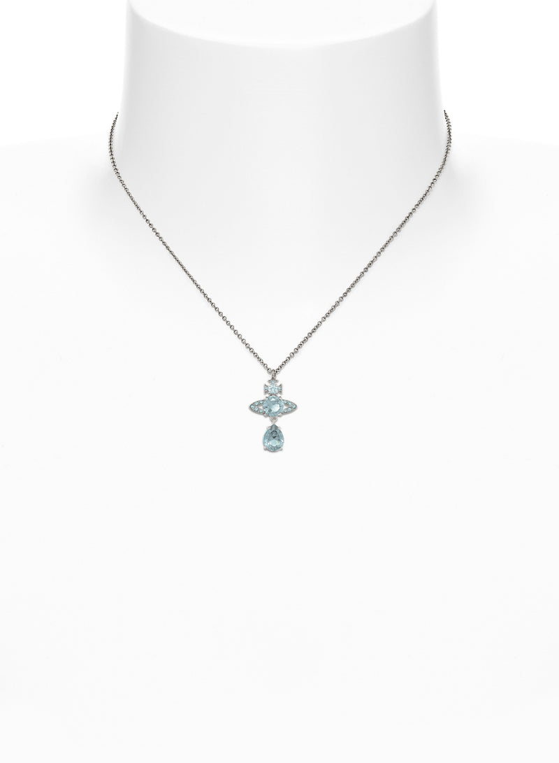Ismene Drop Pendant - Silver/Light Blue - 630203D5-02P426