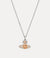 Ismene Pendant - Silver/Champagne - 630203D7-02P270