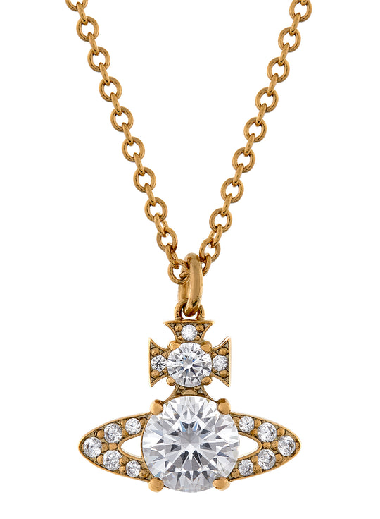 Ismene Pendant - Gold/White - 630203D7-02R102-SM