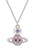 Willa Bas Relief Pendant - Silver/Violet - 630203DE-02P457-001